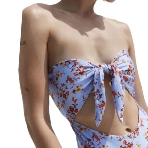 Out From Under Monaco Floral Cutout One-Piece Swimsuit Wildflower - Picture 4 of 4